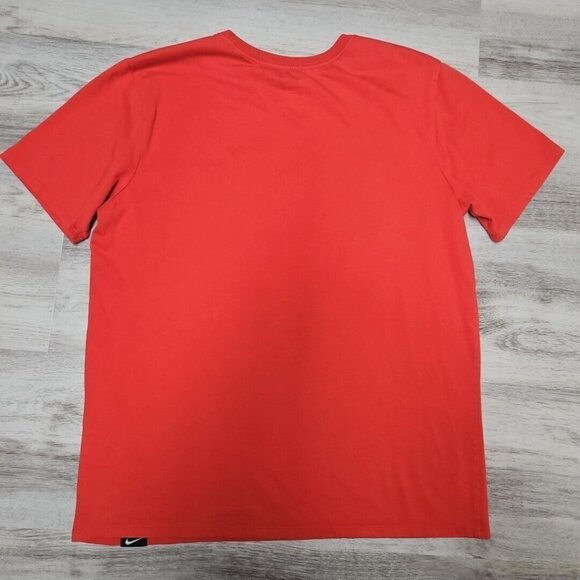 Nike Kevin Durant T Shirt Mens L Orange Dri Fit Athletic Cut #35 Sabertooth Cat - Picture 7 of 9